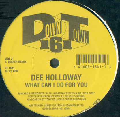 Dee Holloway : What Can I Do For You (12")