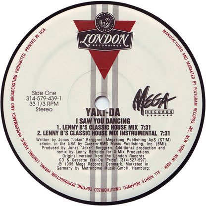 Yaki-Da : I Saw You Dancing (12")