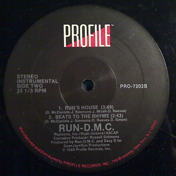 Run-D.M.C.* : Run's House / Beats To The Rhyme (12", Single)
