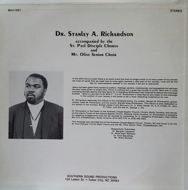 Dr. Stanley A. Richardson : What's Love Got To Do With It (LP, Album)
