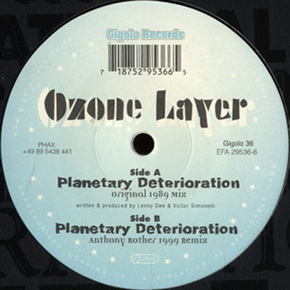 Ozone Layer : Planetary Deterioration (12")