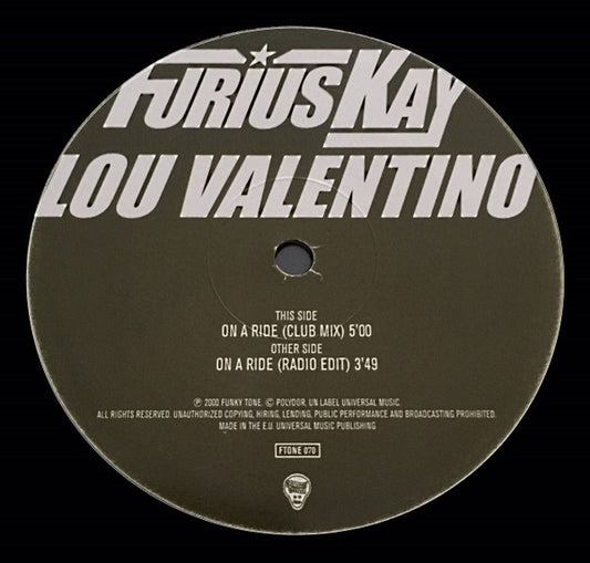 Furius Kay & Lou Valentino : On A Ride (12")