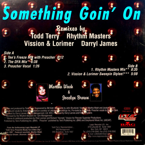 Todd Terry Featuring Martha Wash & Jocelyn Brown : Something Goin' On (12")