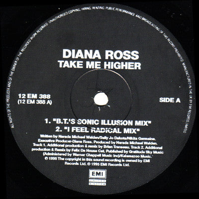 Diana Ross : Take Me Higher (12")