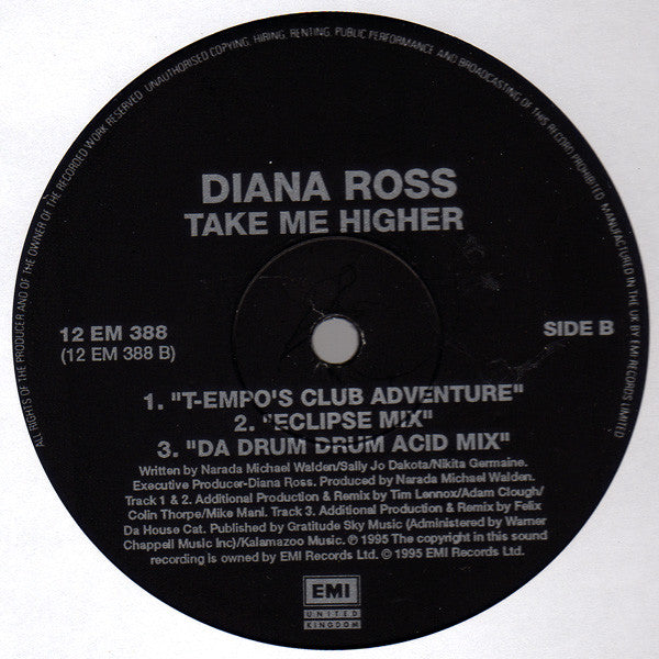 Diana Ross : Take Me Higher (12")