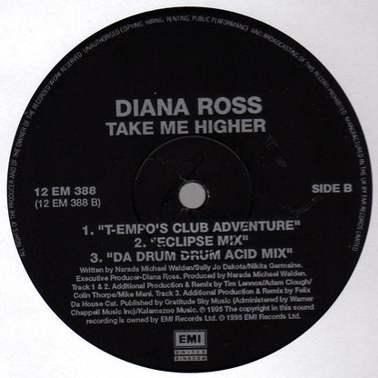 Diana Ross : Take Me Higher (12")