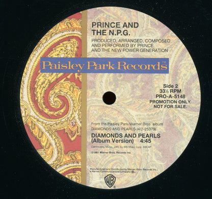 Prince And The N.P.G.* : Diamonds And Pearls (12", Single, Promo)