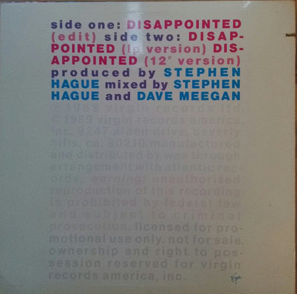 Public Image Ltd.* : Disappointed (12", Single, Promo)