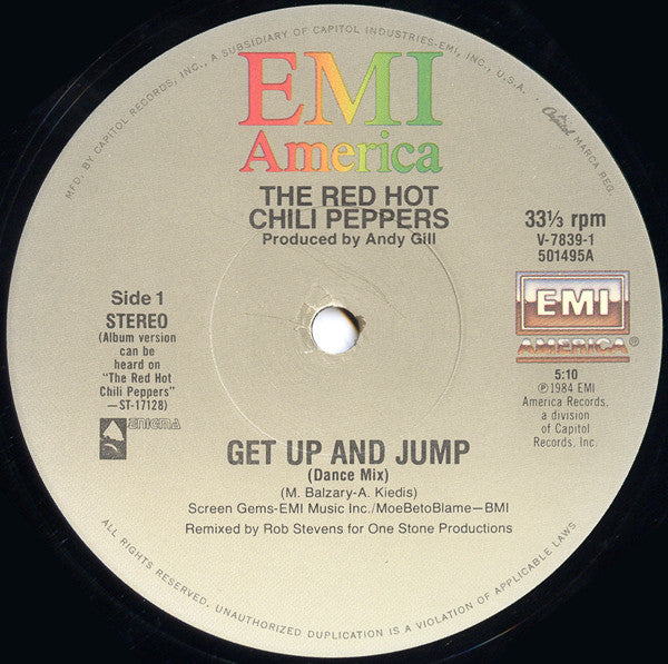 The Red Hot Chili Peppers* : Get Up And Jump / Baby Appeal (12", Single)