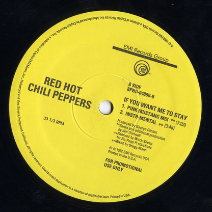Red Hot Chili Peppers : Higher Ground / If You Want Me To Stay (12", Promo)