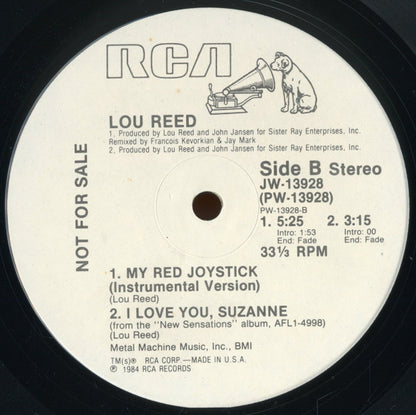 Lou Reed : My Red Joystick (12", Promo)