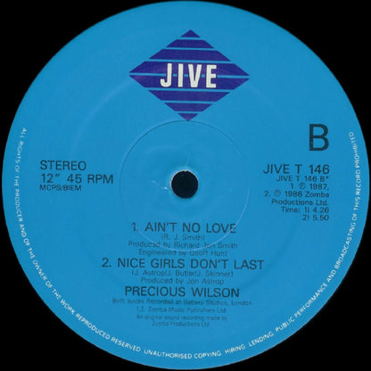 Precious Wilson : Only The Strong Survive (12", Single)