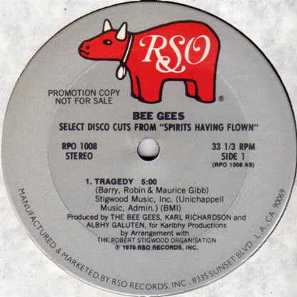 Bee Gees : Select Disco Cuts From "Spirits Having Flown" (12", Promo)