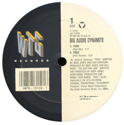 Big Audio Dynamite : Free (12", Single)