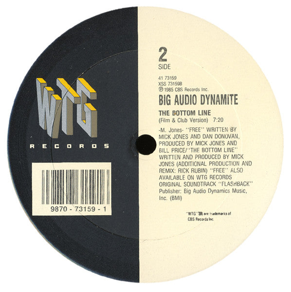 Big Audio Dynamite : Free (12", Single)