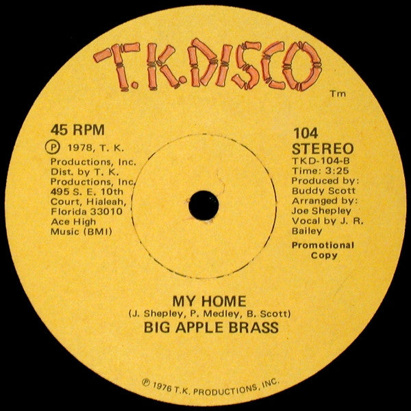 Big Apple Brass : Finger Lickin' Disco (12", Promo)