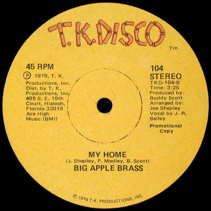 Big Apple Brass : Finger Lickin' Disco (12", Promo)