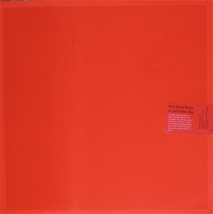 Pet Shop Boys : A Red Letter Day (12", Single, Ltd, Red)