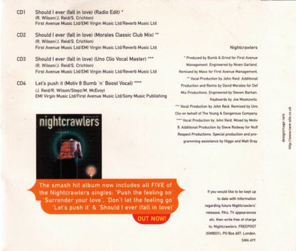 Nightcrawlers Featuring John Reid : Should I Ever (Fall In Love) (CD, Single)
