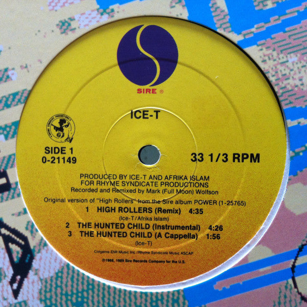 Ice-T : High Rollers (12", Maxi, RP)