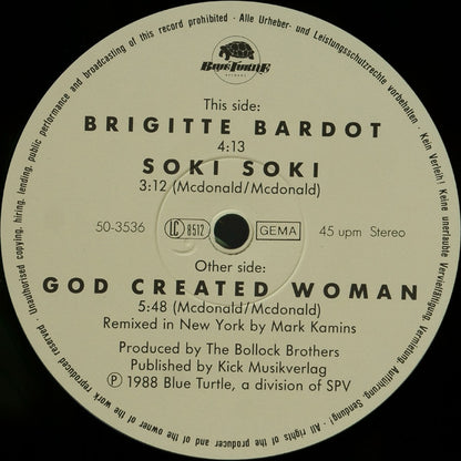 The Bollock Brothers : God Created Woman (12", Maxi)