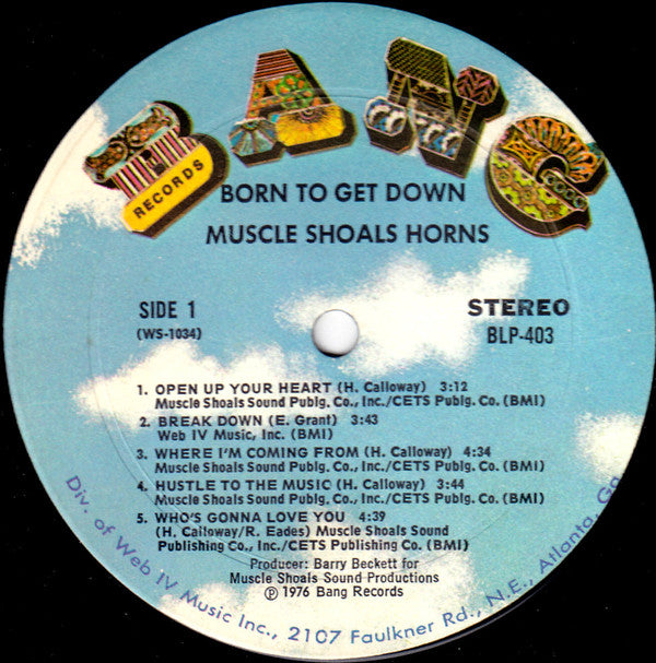 Muscle Shoals Horns : Born To Get Down (LP, Album)