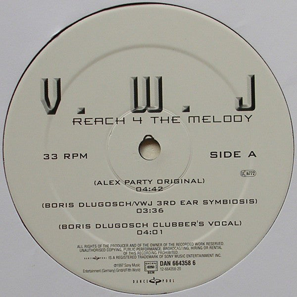 Victoria Wilson James* : Reach 4 The Melody (12")