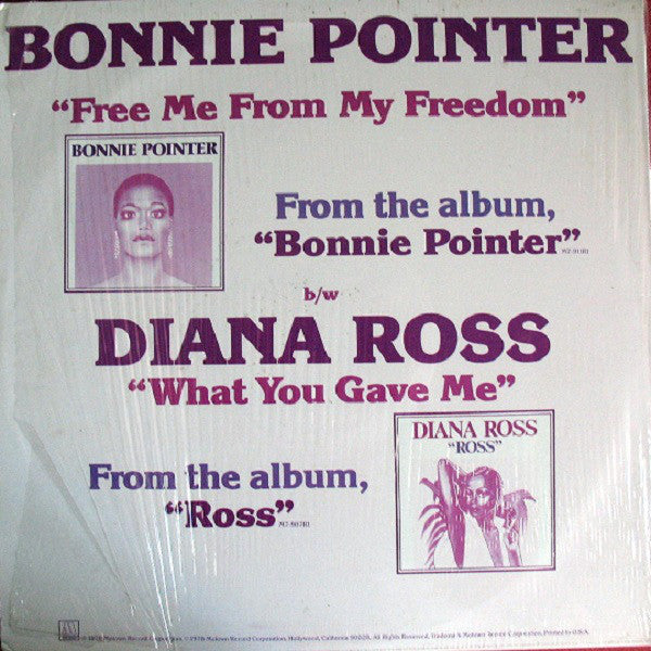 Diana Ross / Bonnie Pointer : What You Gave Me / Free Me From My Freedom (12")