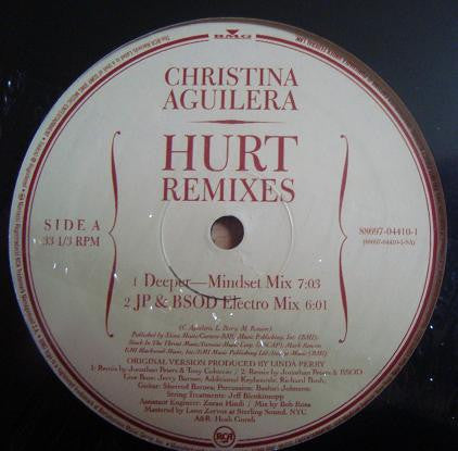 Christina Aguilera : Hurt (Remixes) (12", Maxi)