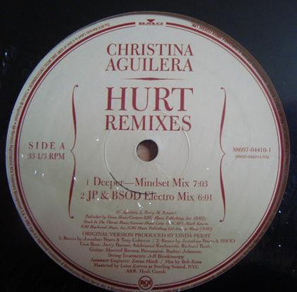 Christina Aguilera : Hurt (Remixes) (12", Maxi)
