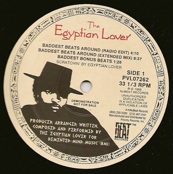 The Egyptian Lover* : Baddest Beats Around (12", Promo)