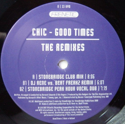 Chic : Good Times (The Remixes) (12")