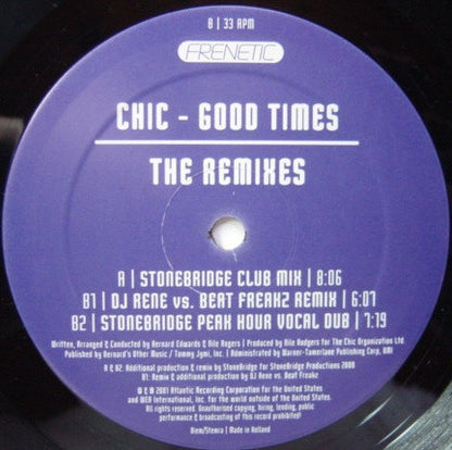 Chic : Good Times (The Remixes) (12")