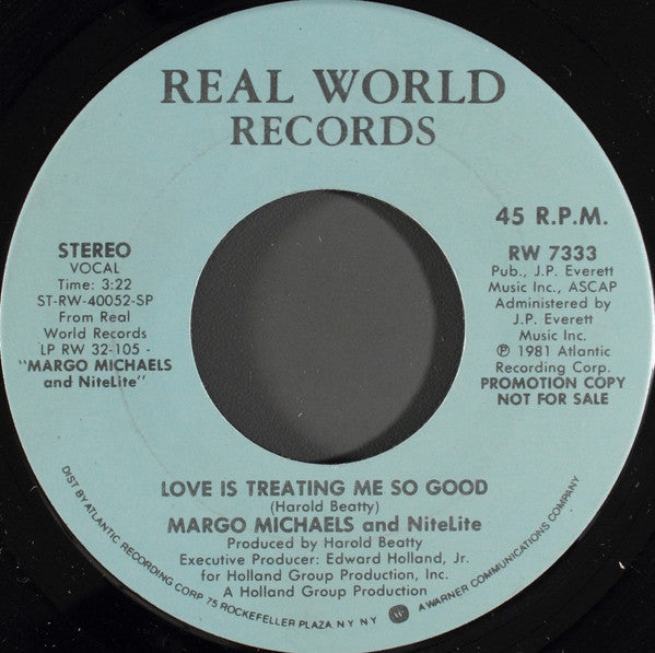 Margo Michaels And Nitelite : I Ain't Changing (7", Promo)