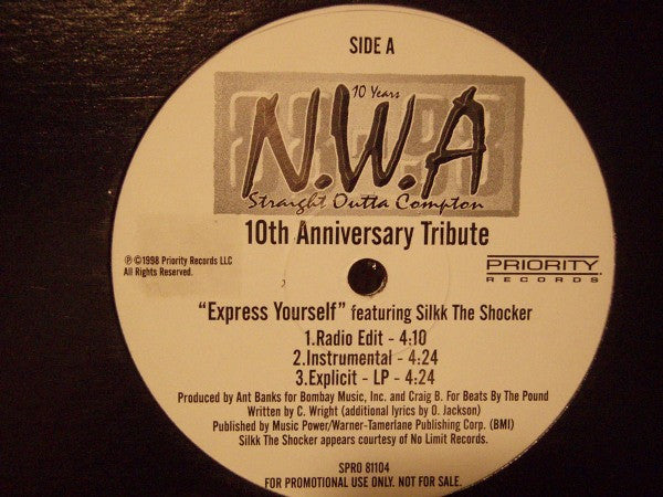 N.W.A. : Straight Outta Compton - 10th Anniversary Tribute (12", Promo)