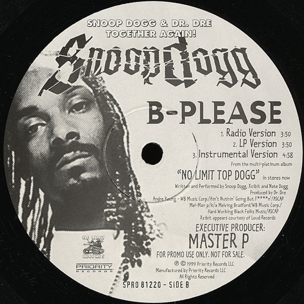 Snoop Dogg : B-Please (12", Promo)