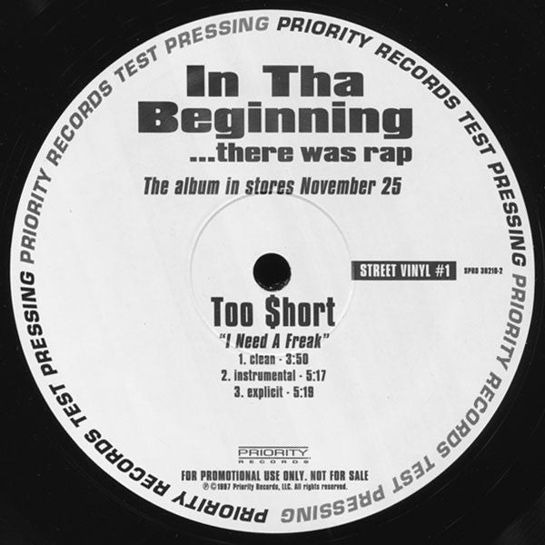 Wu-Tang Clan / Too $hort* : Sucker MC's / I Need A Freak (12", Promo, TP)