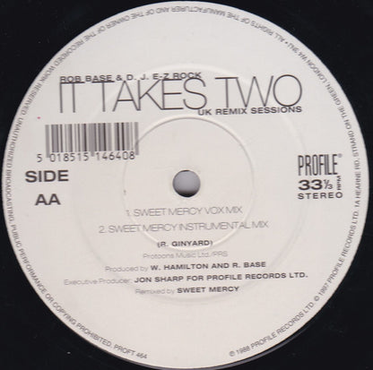 Rob Base & D.J. E-Z Rock* : It Takes Two (UK Remix Sessions) (12")