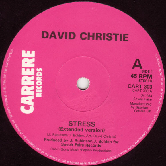 David Christie : Stress (12")