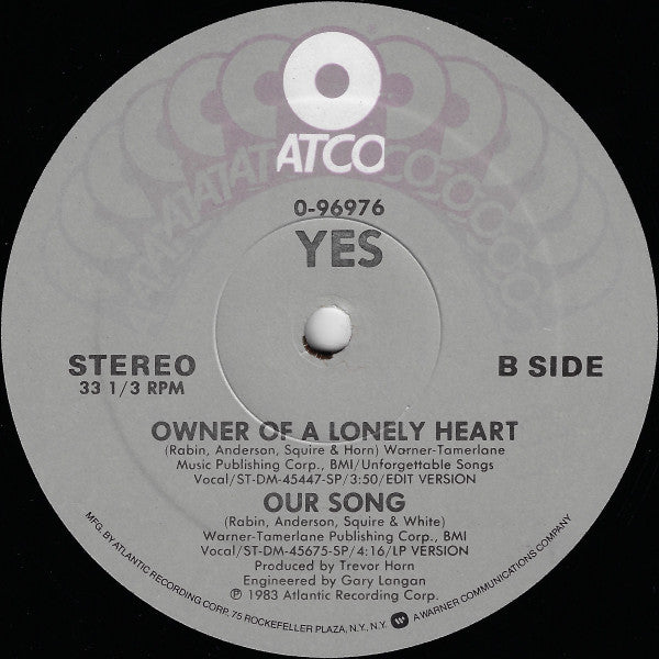 Yes : Owner Of A Lonely Heart (12", SP )
