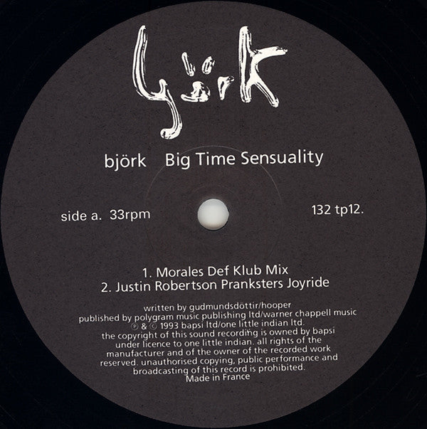 Björk : Big Time Sensuality (12", Single)