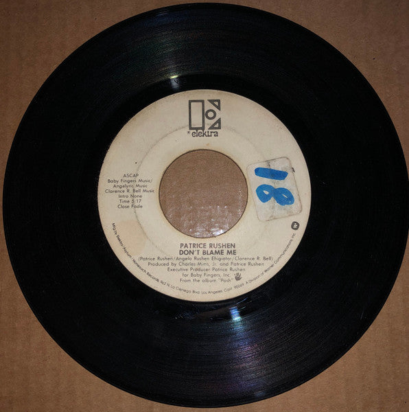Patrice Rushen : Don't Blame Me (7", Single, Mono, Promo)