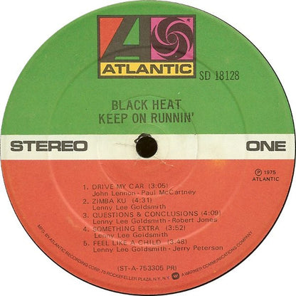 Black Heat : Keep On Runnin' (LP, Album, PR )