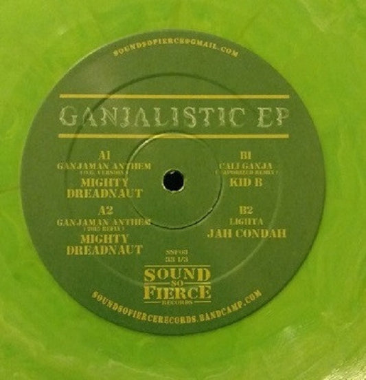 The Mighty Dreadnaut, Kid B, Jah Condah : Ganjalistic EP (12", EP, Gre)