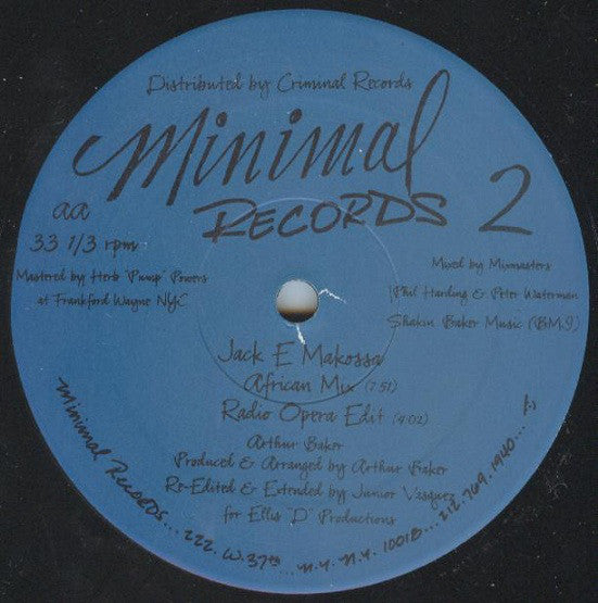 Jack E Makossa : The Opera House (12")