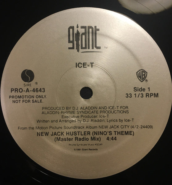 Ice-T : New Jack Hustler (Nino's Theme) (12", Promo)