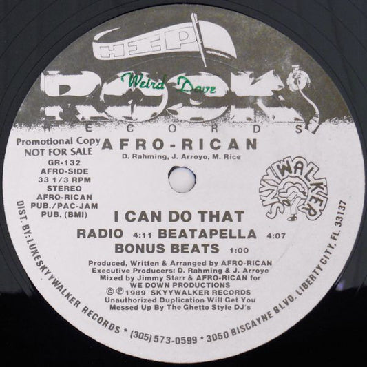 Afro-Rican : I Can Do That / Let It Go (12", Promo)