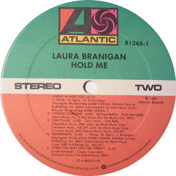 Laura Branigan : Hold Me (LP, Album, Spe)