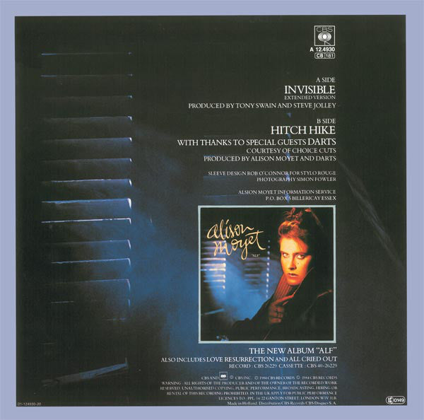 Alison Moyet : Invisible (Extended Version) (12", Maxi)