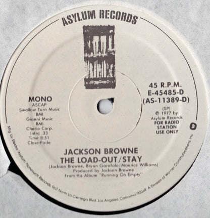 Jackson Browne : Stay (12", Mono, Promo)